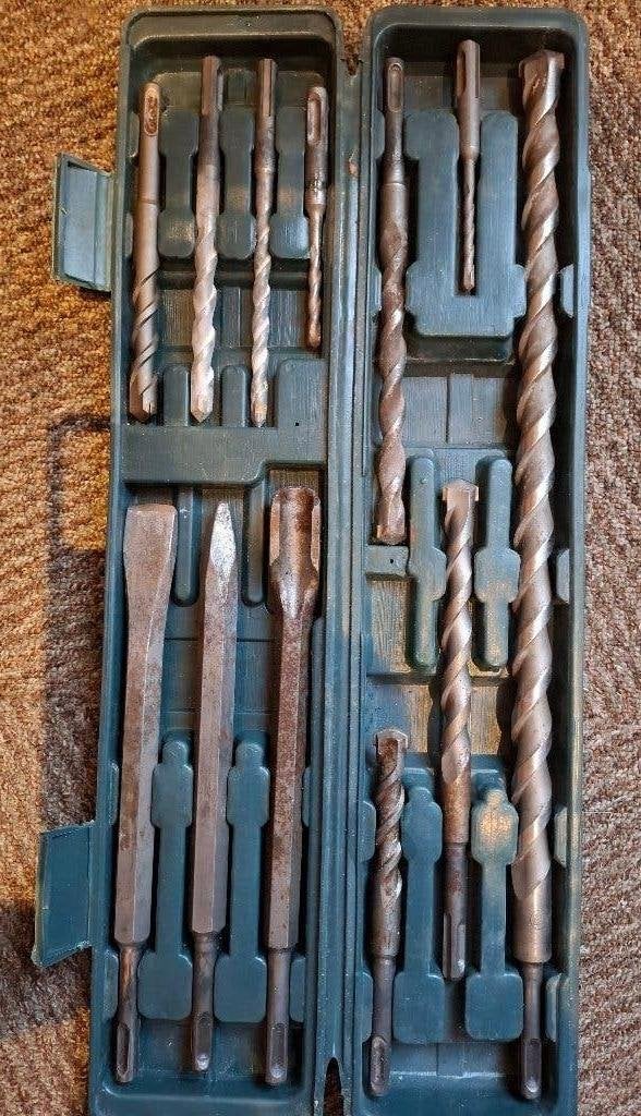 steenboren / beitels 12 delig set, Ophalen, Gebruikt, Boor- en/of Breekhamer