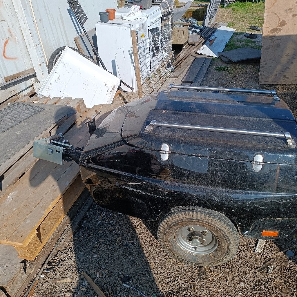 karretje voor achter de motor, Ophalen, Gebruikt