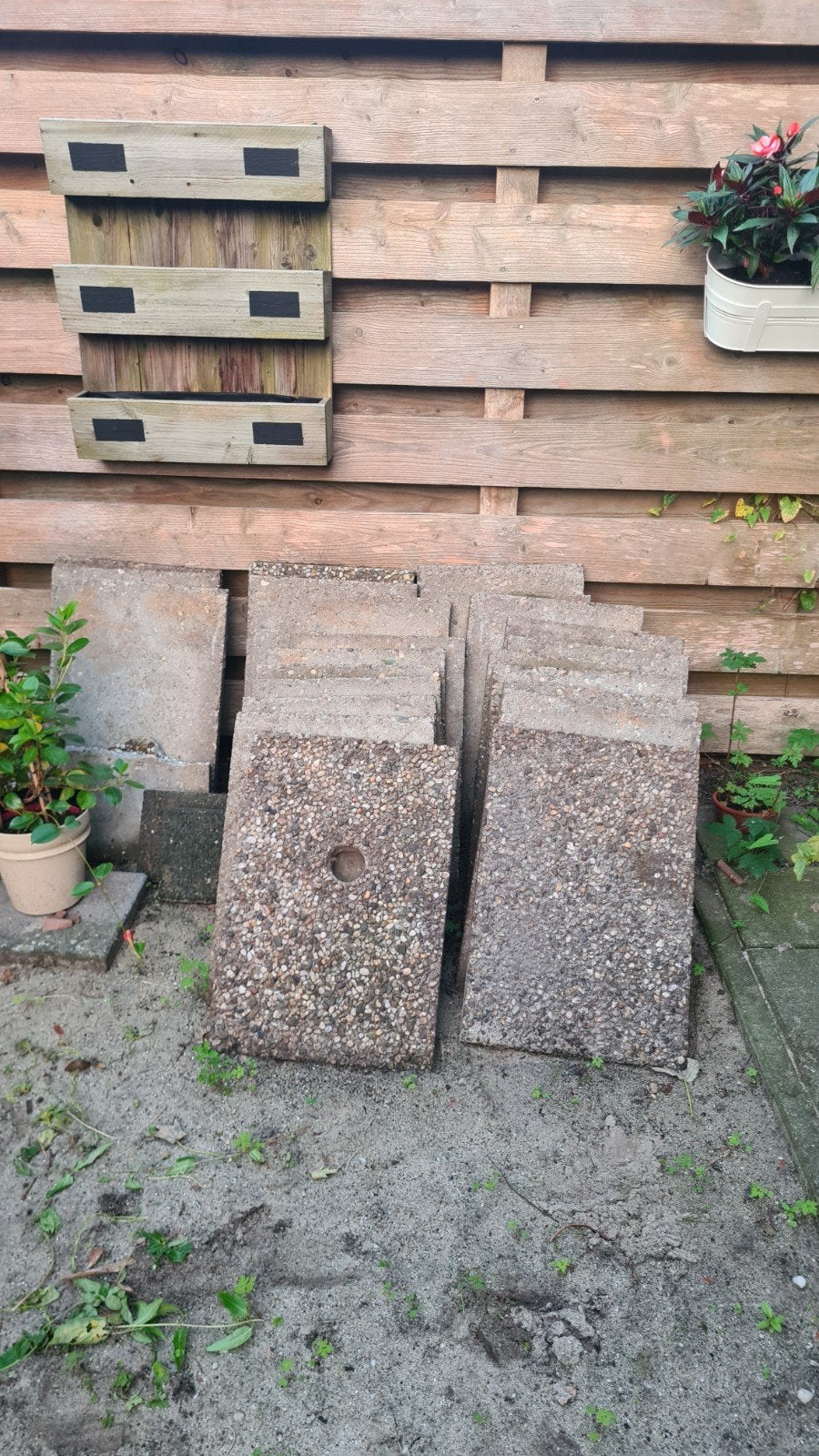 Gratis grindtegels voor tuin of terras, Tuin en Terras, Ophalen, Gebruikt, 5 tot 10 m², Grind