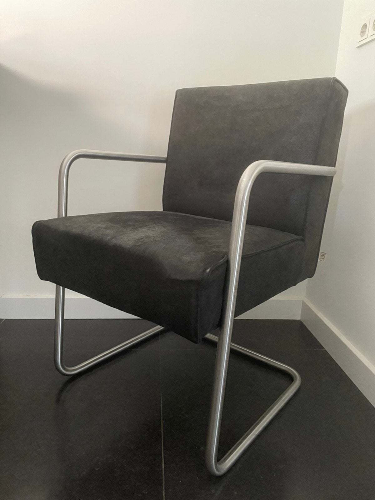 8 Jess Collection Stoelen - metalen frame, Ophalen, Tijdloos design, Gebruikt, Zwart
