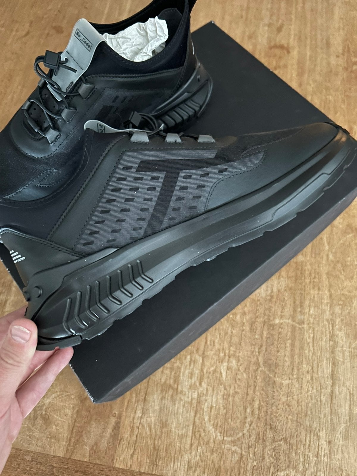Tod's No_Code sneakers in maat 40 zwart, Zwart, Nieuw, Ophalen of Verzenden, Sneakers of Gympen