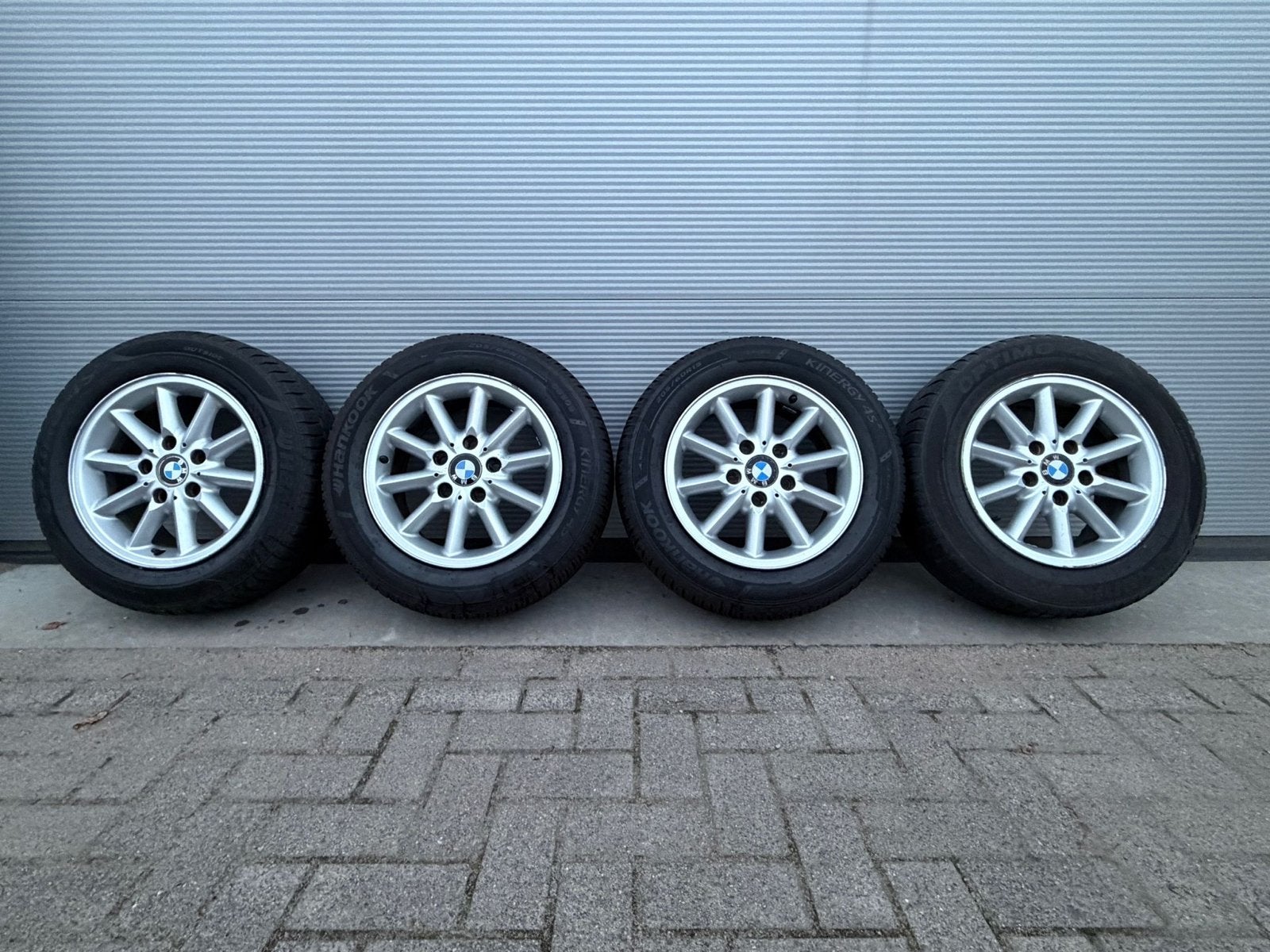 BMW E36 Style 41 velgen Hankook all season, Auto-onderdelen, Ophalen, Gebruikt, 15 inch, Banden en Velgen