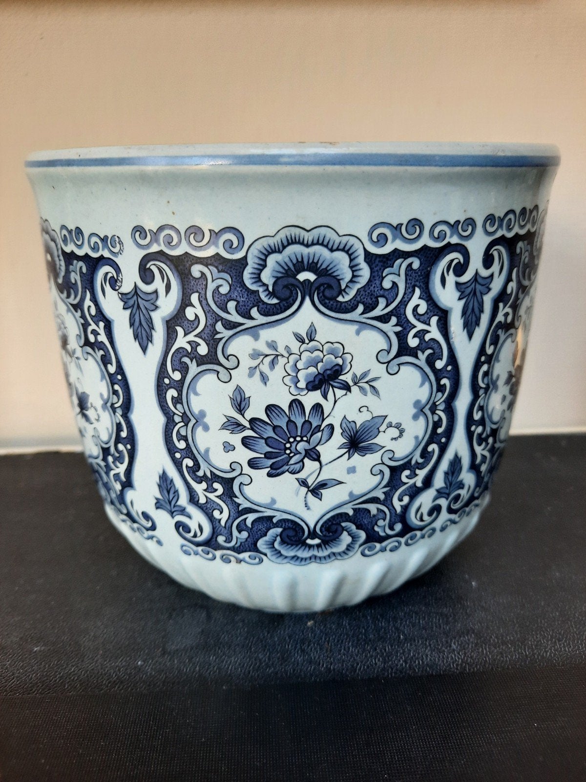 Frankton Tegelen Delts Blauw bloempot, Rond, Binnen, Ophalen of Verzenden, Zo goed als nieuw