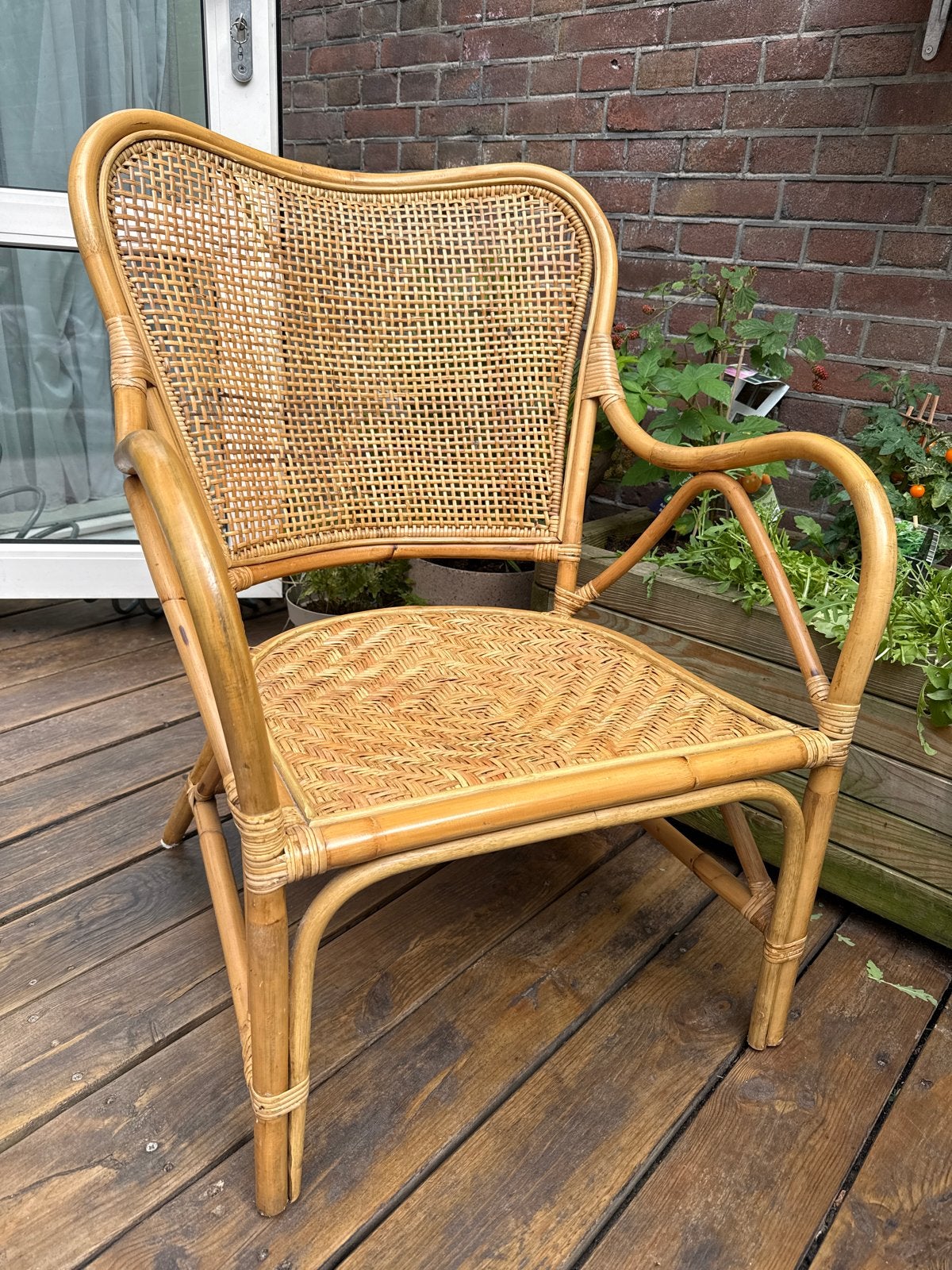 Rotan stoel met webbing, Ophalen
