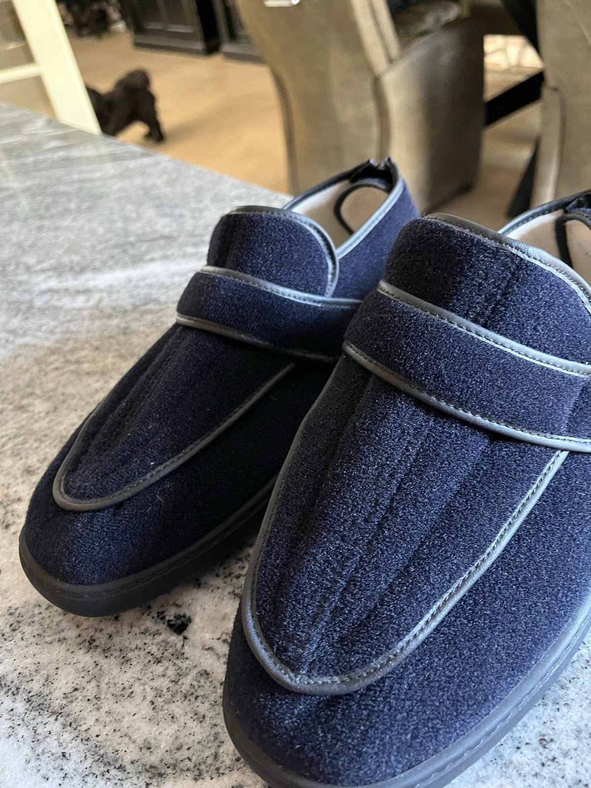 Pulman pantoffels met klittenband - Maat 41, Ophalen of Verzenden, Zo goed als nieuw, Blauw, Pantoffels of Sloffen