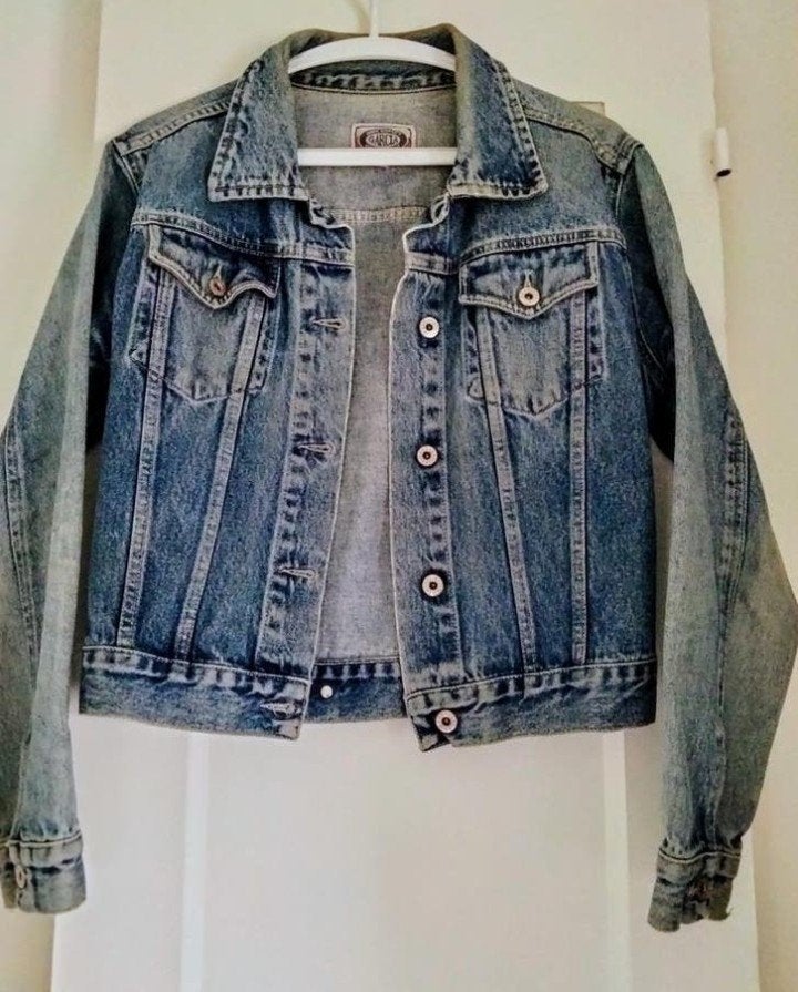 Vintage Garcia spijkerjack - Maat S, Blauw, Ophalen of Verzenden, Maat 36 (S), Gedragen