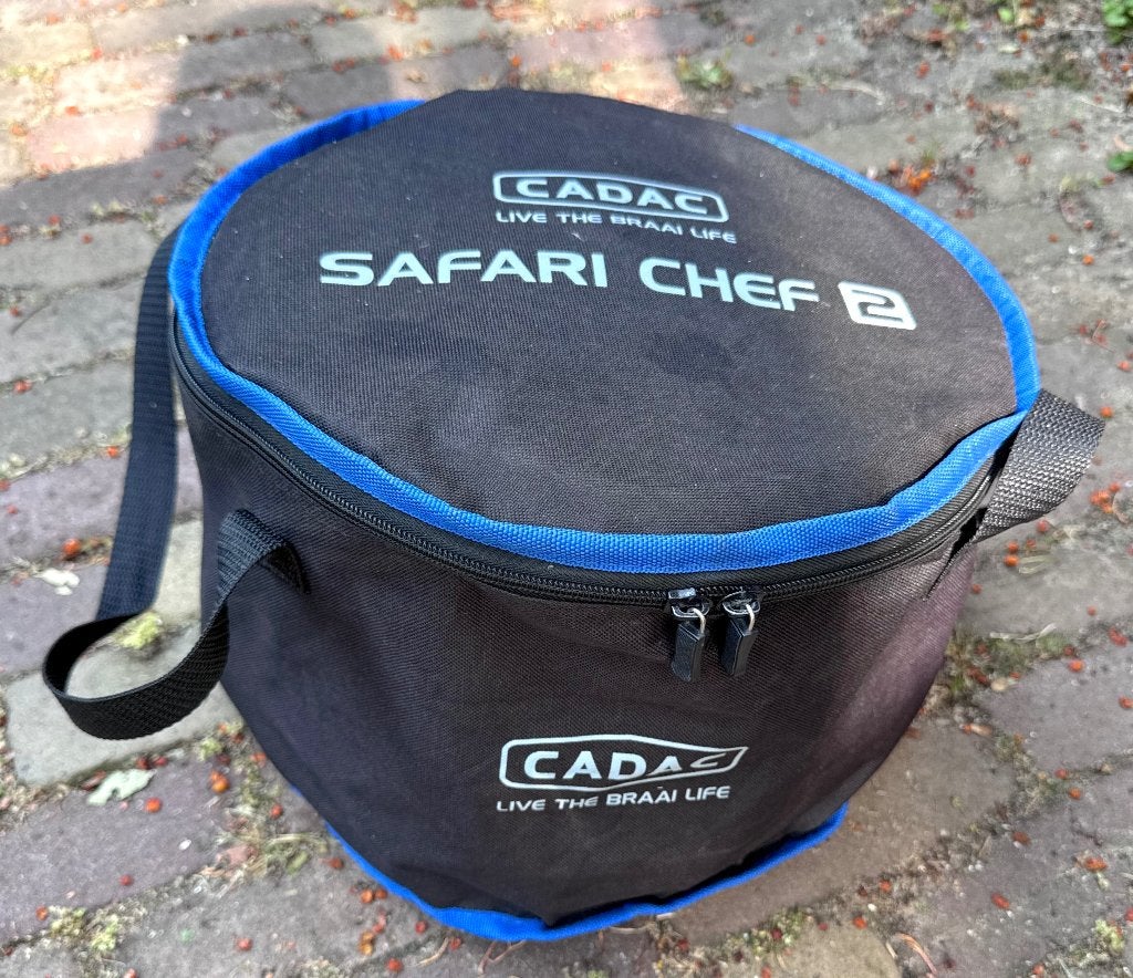 Cadac Safari Chef 2 gasbarbecue met bakplaat en pan, Ophalen of Verzenden, Gebruikt