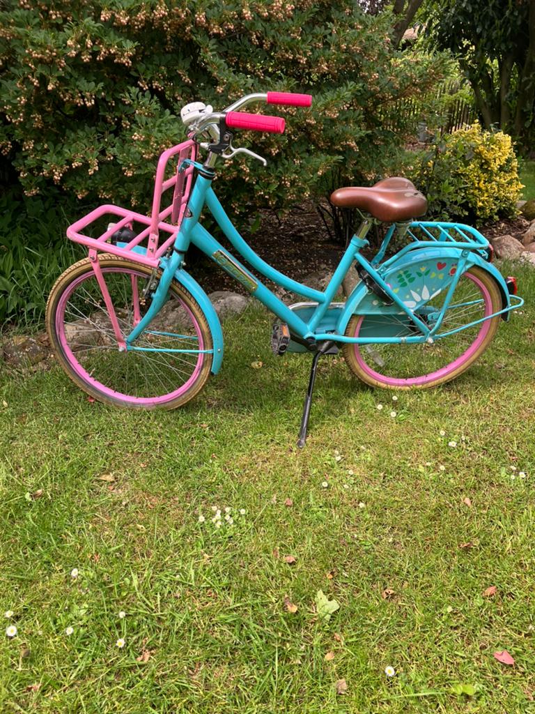 Popal meisjes fiets 22 inch, Fietsen en Brommers, Ophalen, Terugtraprem, 22 inch, Gebruikt