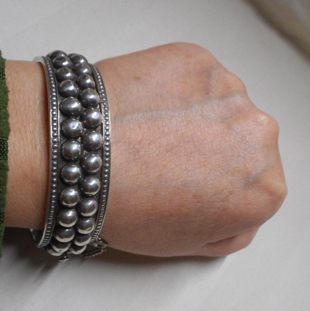 Zilveren royale vintage armband met scharnier nr.2436