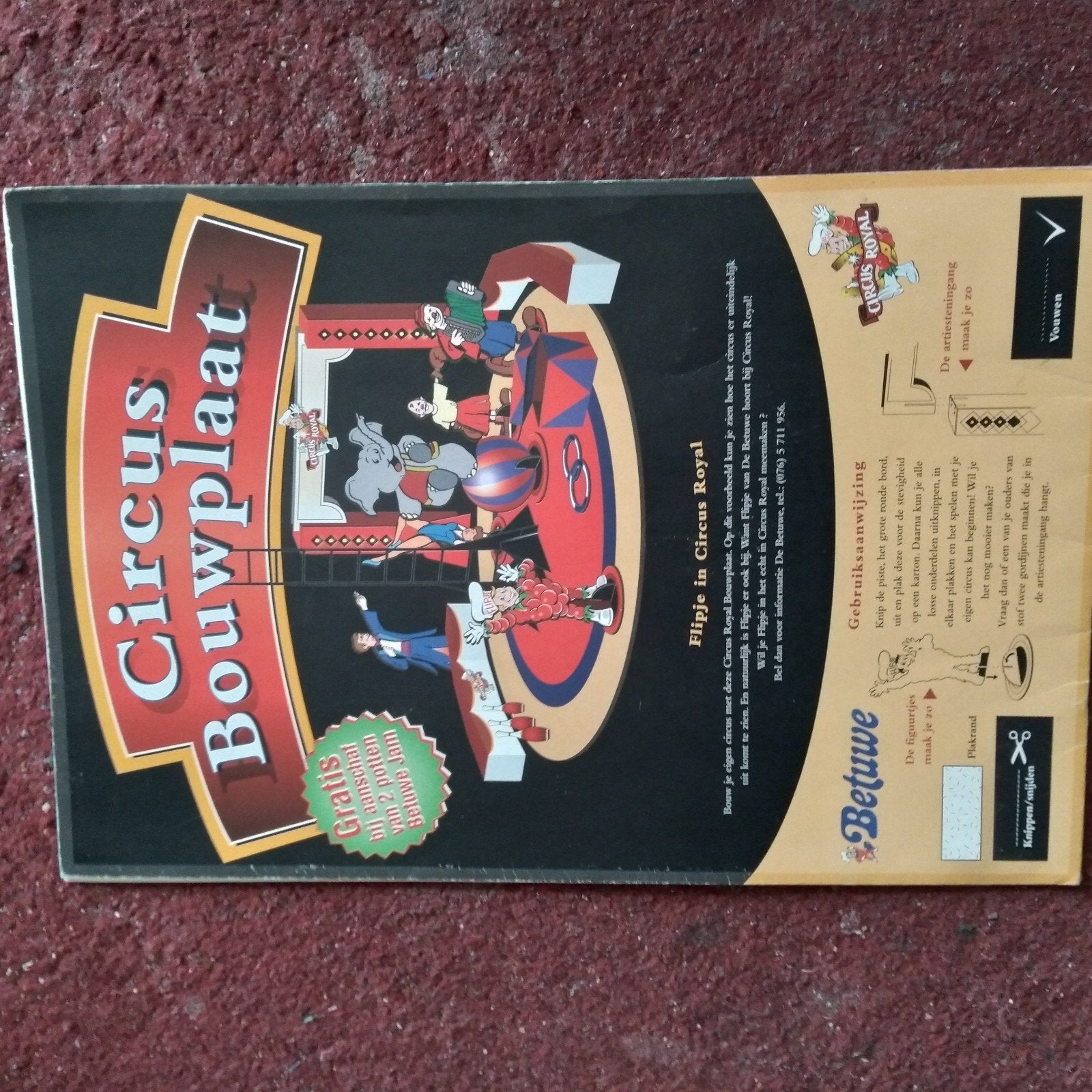Flipje Circus bouwplaat., Ophalen of Verzenden