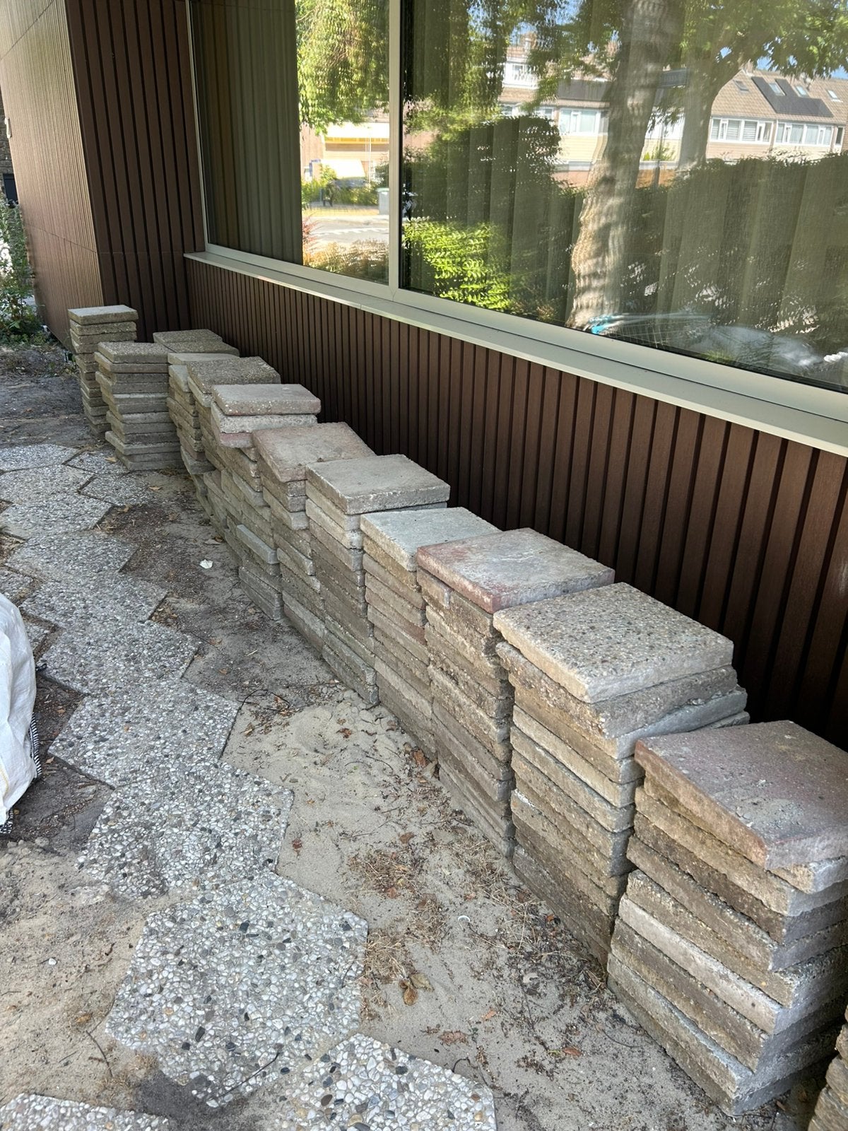Gratis terrastegels 30x30cm, Tuin en Terras, Ophalen, Gebruikt, 10 m² of meer, Beton