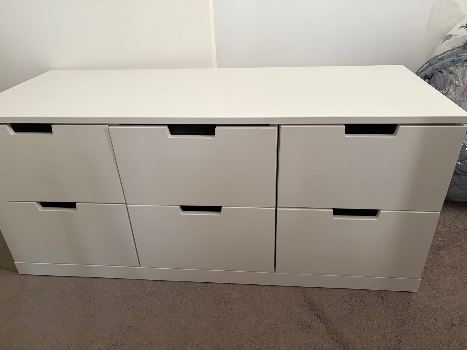 IKEA NORDLI Ladekast - Wit, 6 lades, Ophalen, Gebruikt, 100 tot 150 cm, 5 laden of meer