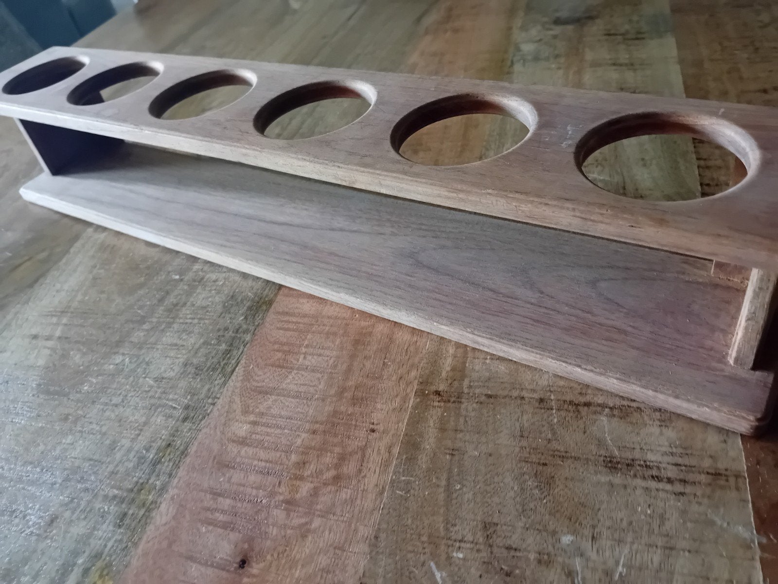 teak glas of bekerhouder, Ophalen of Verzenden, Interieur en Kussens