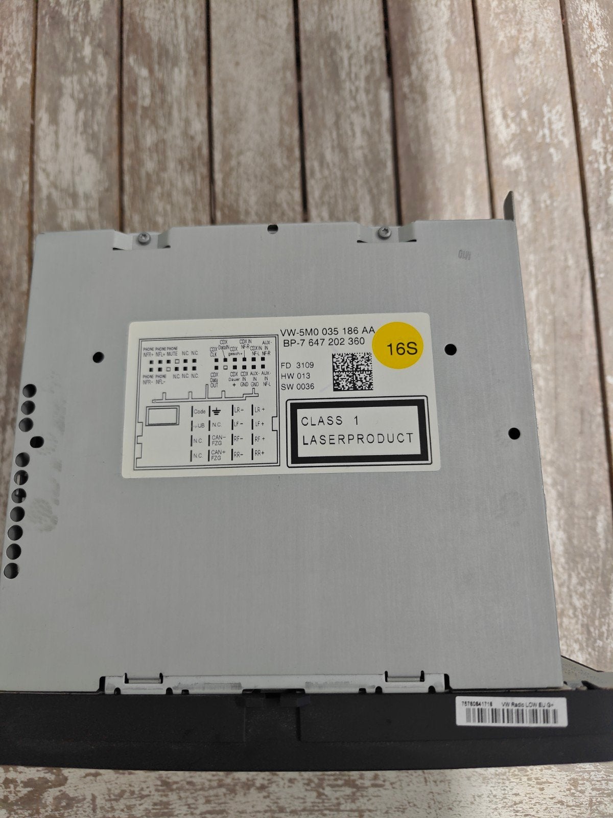 VW RCD 310 Radio CD-speler - Origineel onderdeel, Ophalen of Verzenden, Gebruikt