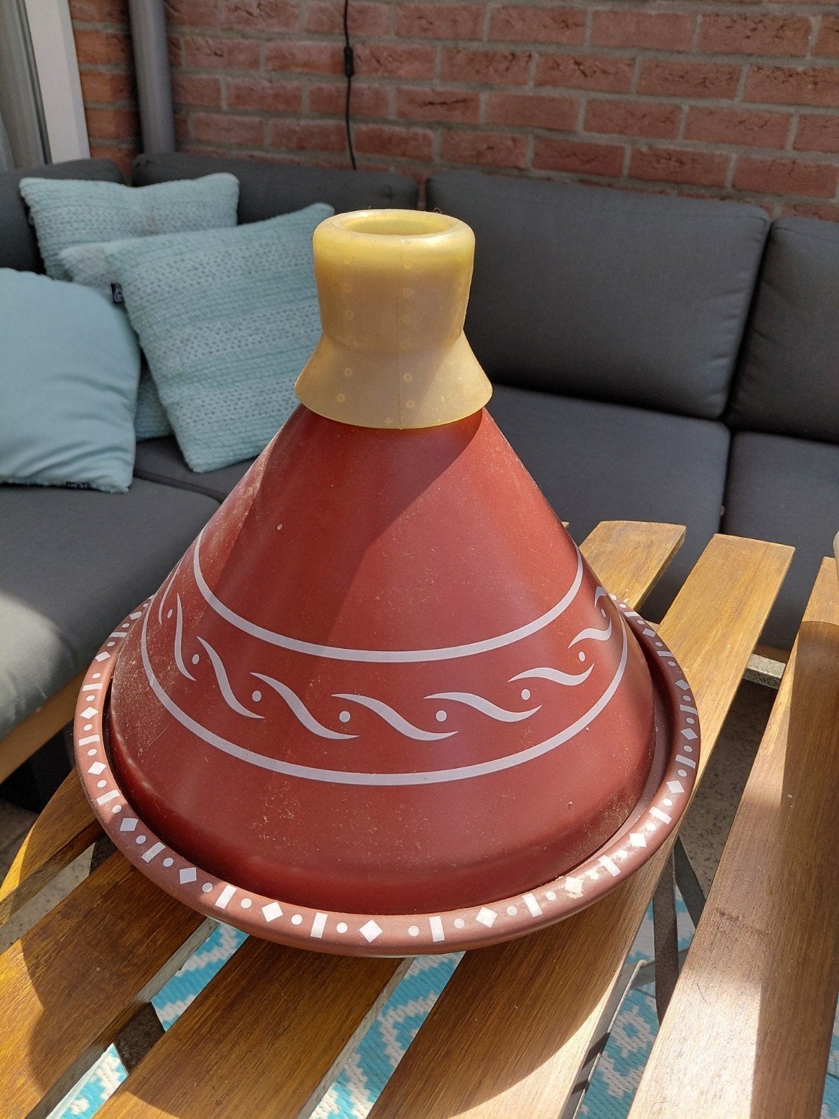 Marokkaanse Tajine met Elektrische Kookplaat, Ophalen of Verzenden, Zo goed als nieuw