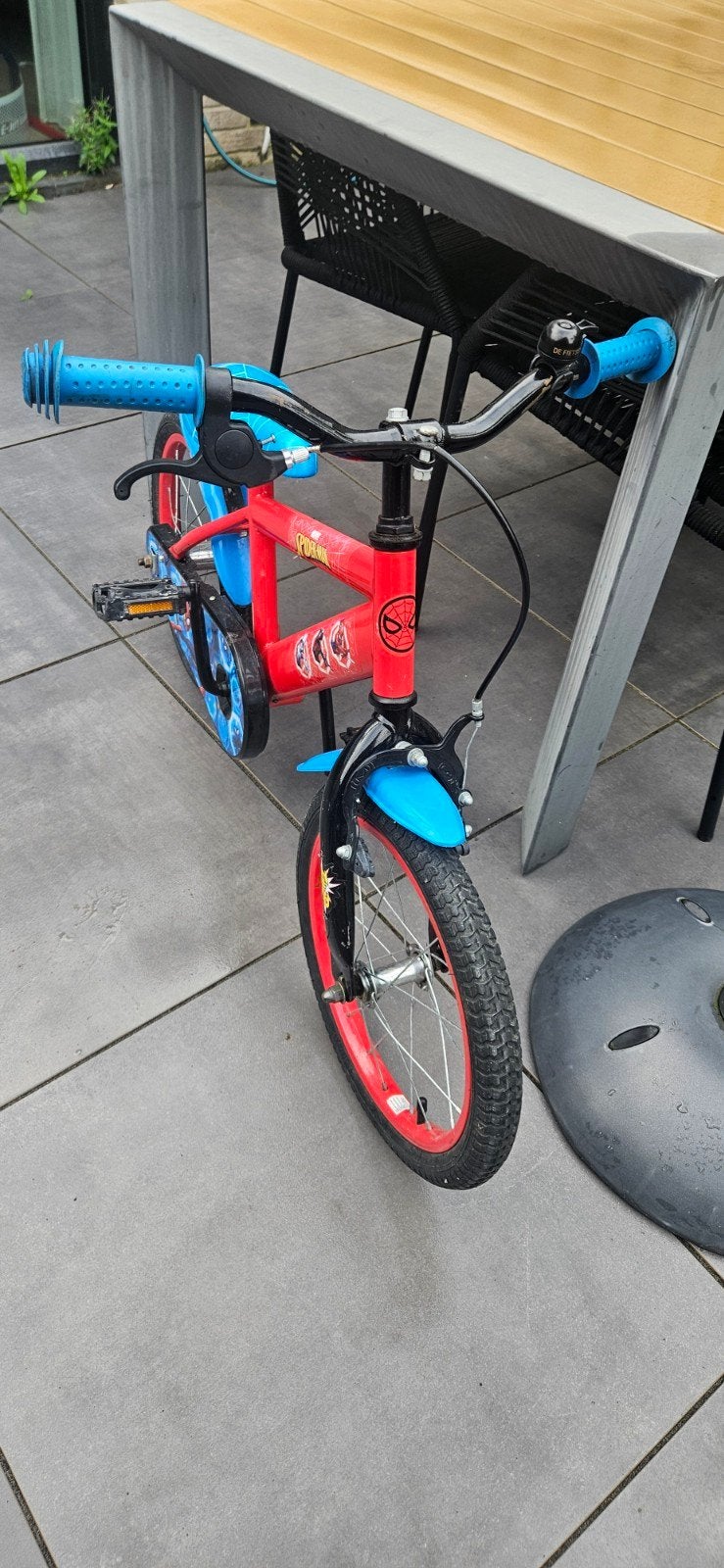Spiderman kinderfiets met zijwieltjes, Fietsen en Brommers, Ophalen