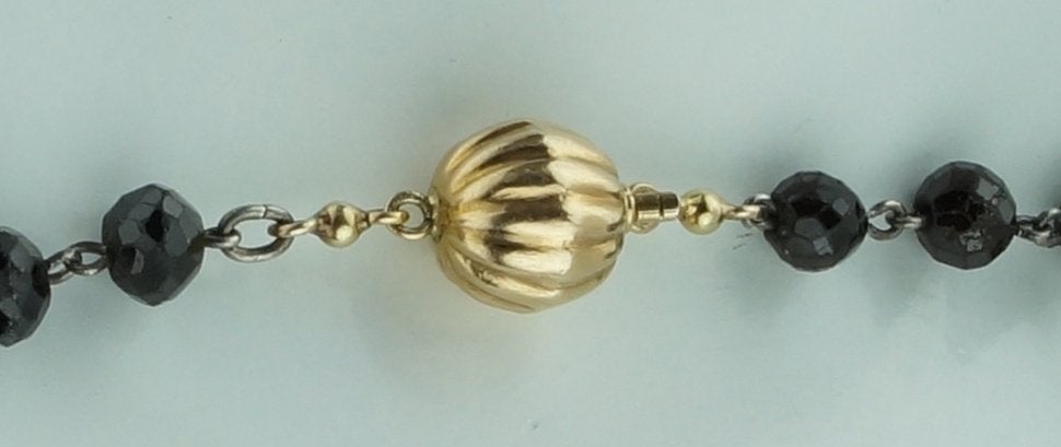 Granaat antieke ketting 14k gouden bol slot vintage dames, Sieraden, Tassen en Uiterlijk, Antieke sieraden, Verzenden, Goud, Ketting