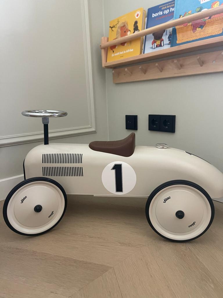 Vilac Vintage loopauto voor kinderen Crème, Ophalen, Zo goed als nieuw, Loopvoertuig