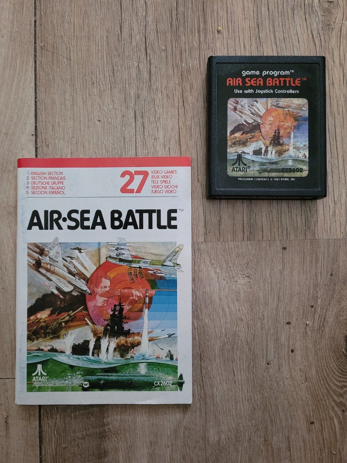 Atari 2600 Air-Sea Battle (CX2602) met handleiding, Ophalen of Verzenden