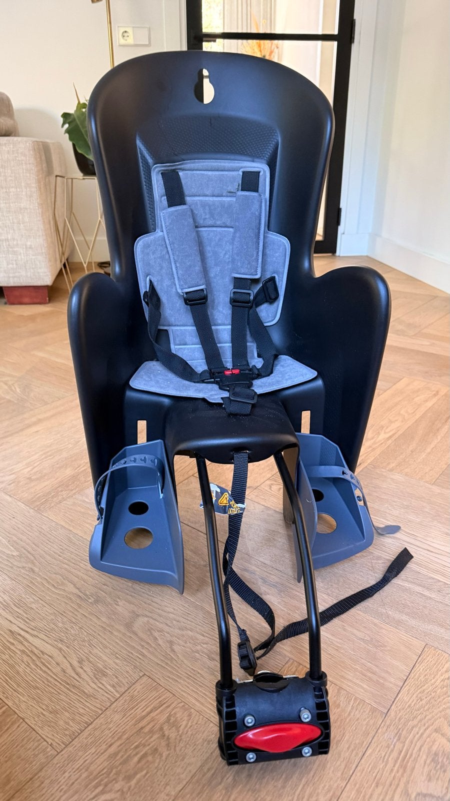 Polisport achterzitje voor kinderfiets - Zo goed als nieuw, Ophalen of Verzenden, Nieuw, Achterzitje, Voetsteuntjes