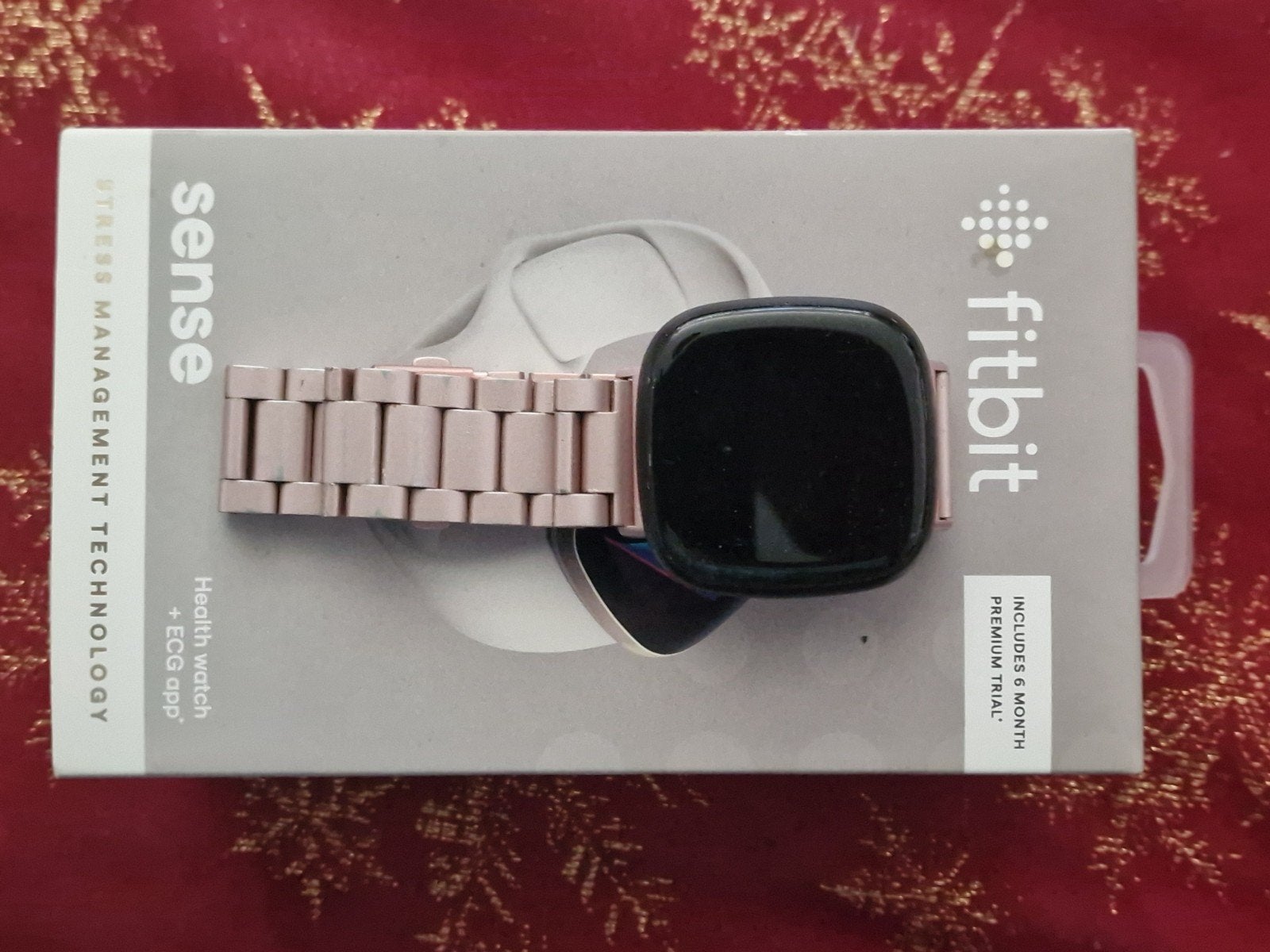 Fitbit Sense Health Watch met ECG app en metalen band, Gebruikt, Conditie, Ophalen of Verzenden, Fitbit