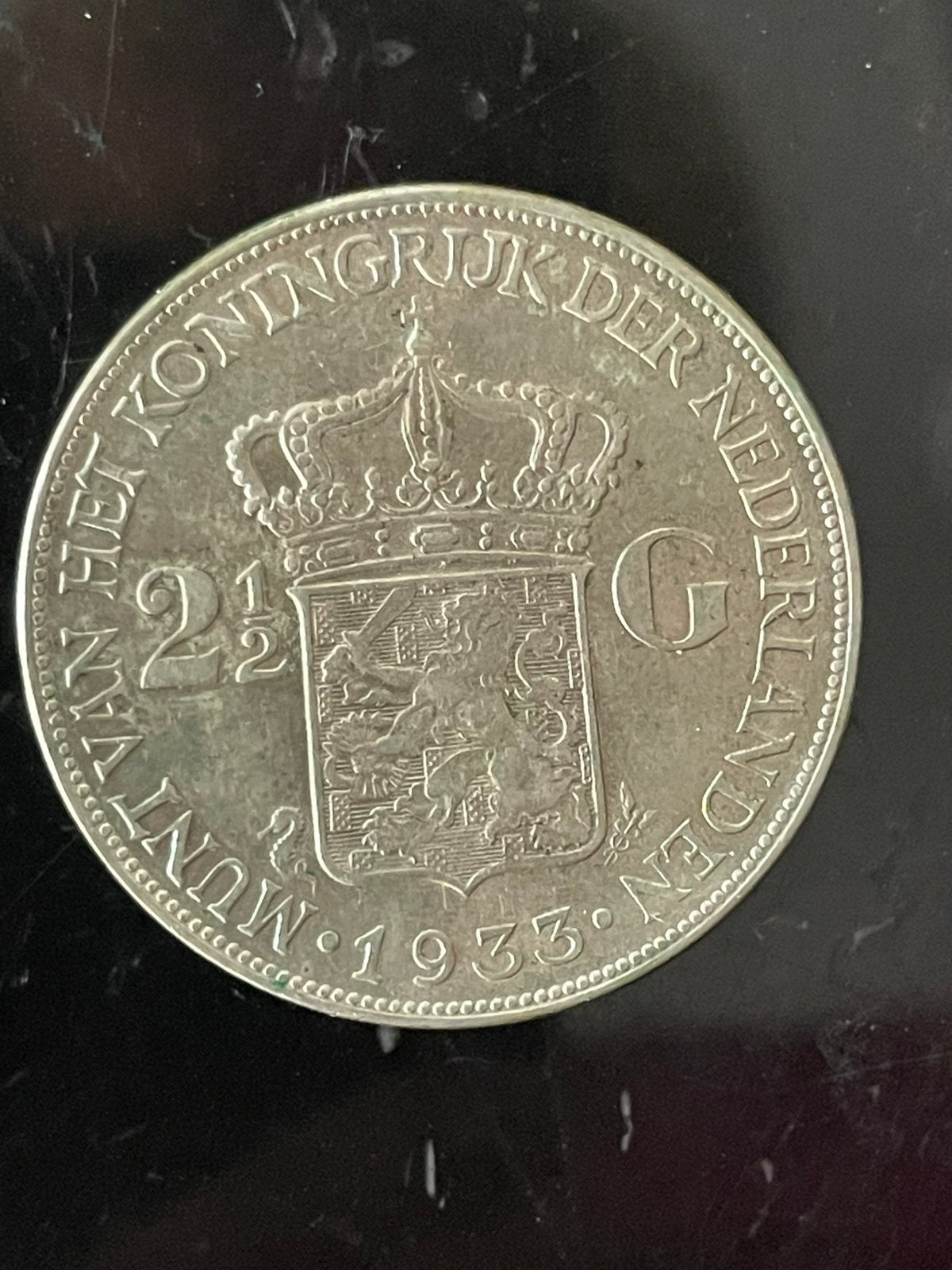 MUNT 1933 - 2 1/2 GULDEN - wilhelmina, Ophalen of Verzenden, Koningin Wilhelmina, 2½ gulden