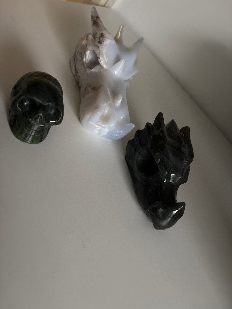 Draak en schedel stenen, Ophalen of Verzenden, Zo goed als nieuw