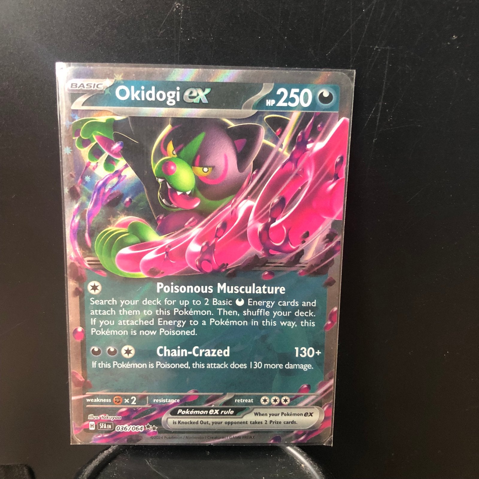 Okidogi ex Pokémon kaart, Ophalen of Verzenden, Zo goed als nieuw, Losse kaart
