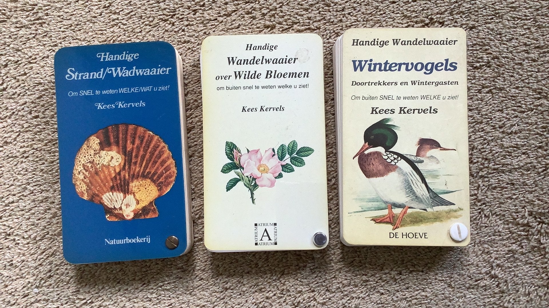 3 wandelwaaiers, Kees Kervels, Bloemen / Strand / Vogels, Boeken, Natuur, Ophalen of Verzenden, Zo goed als nieuw, Natuur algemeen