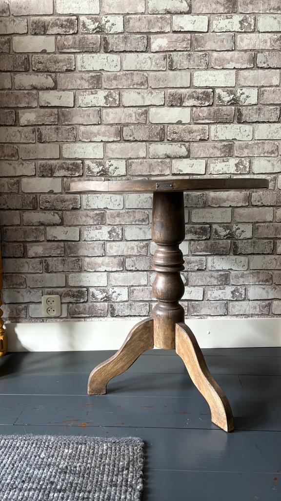 Lifestyle houten bijzettafel - Rond, Ophalen, Rond, 55 tot 75 cm, Zo goed als nieuw