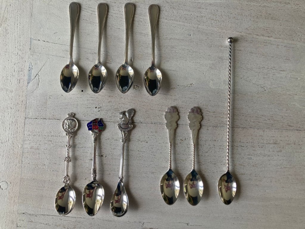 Diverse verzilverde lepeltjes, Antiek en Kunst, Antiek | Bestek, Ophalen of Verzenden
