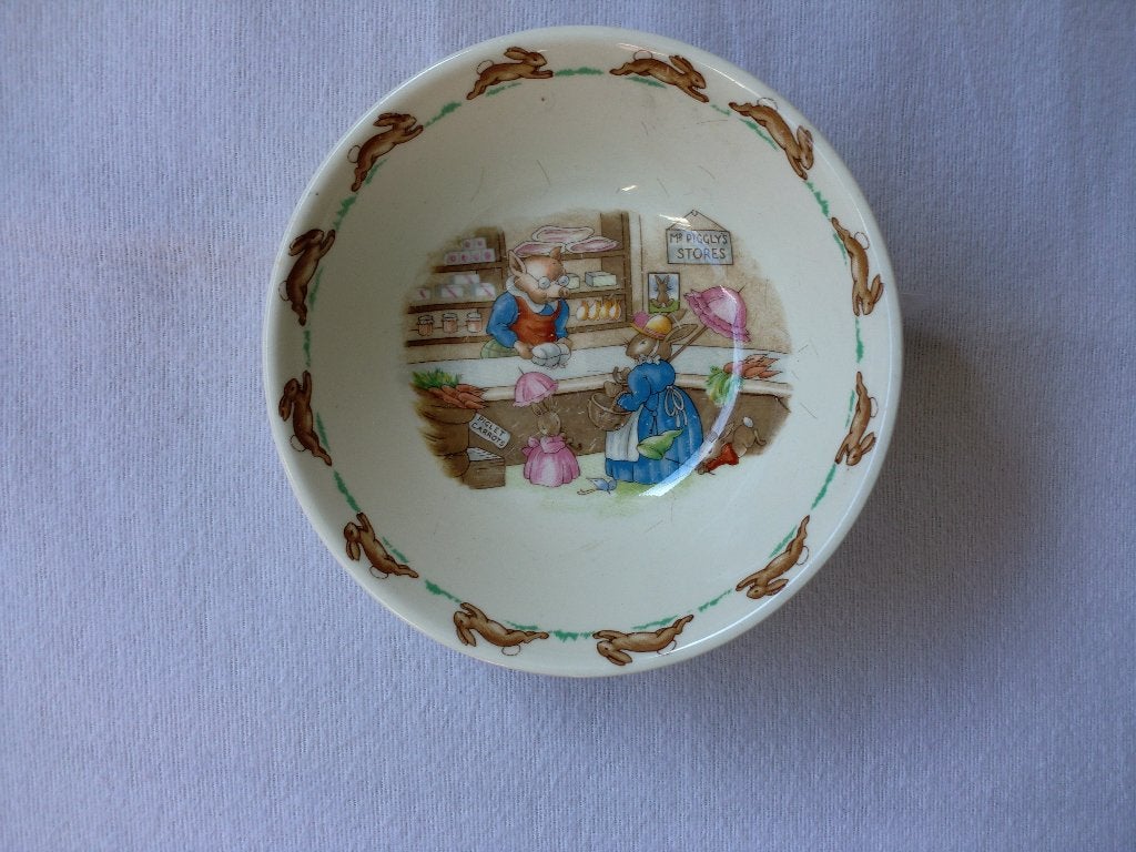 Royal Doulton Bunnykins - Kom + ontbijtbordje + papbordje, Overige merken, Ophalen of Verzenden, Zo goed als nieuw, Kom(men)