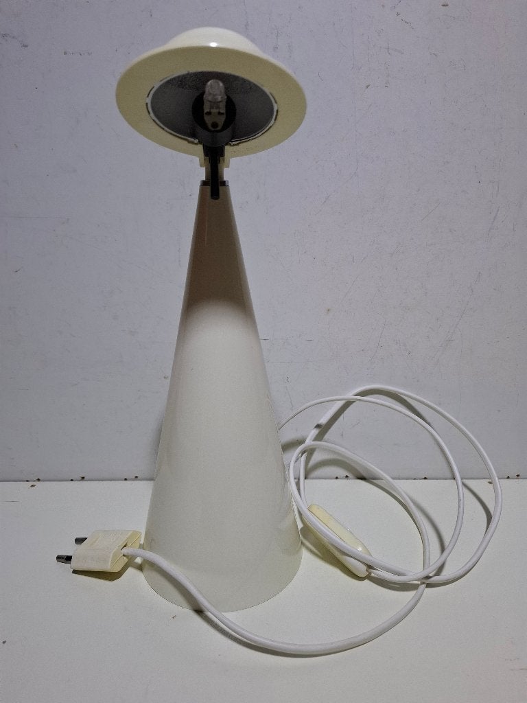 Bureaulampje Wit 230V met trafo 12V, incl lampje, Nieuw, Ophalen of Verzenden, Klassiek, Met schakelaar