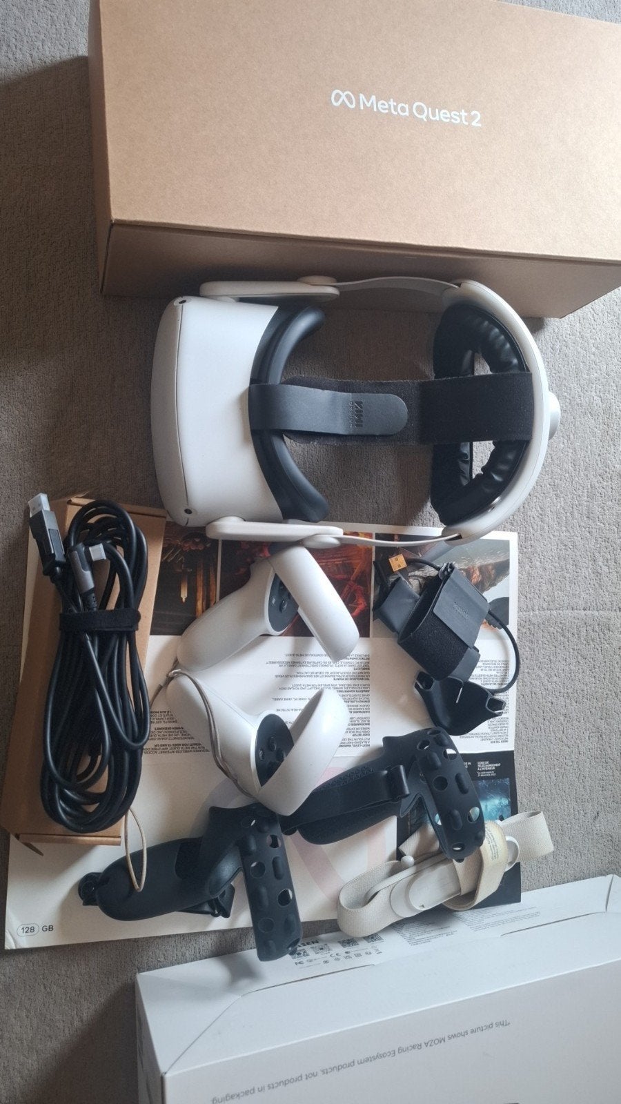 Meta Quest 2 VR Bril 128GB met accessoires, Spelcomputers en Games, Virtual Reality, Ophalen, Zo goed als nieuw, VR-bril, Overige platformen