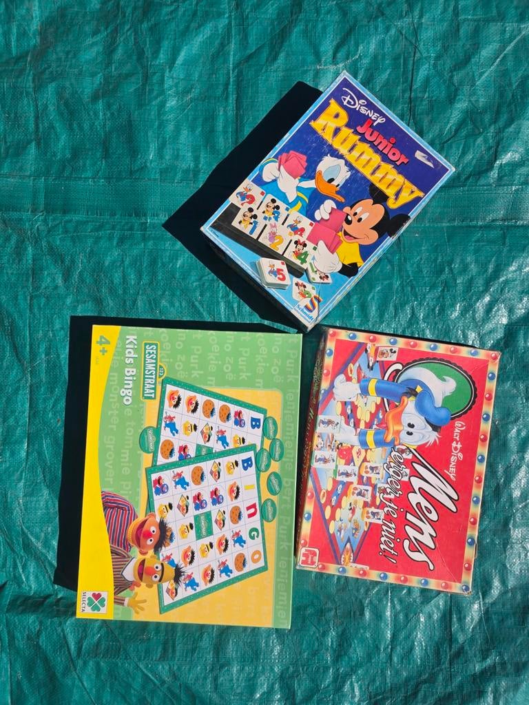 Disney Bordspellen Bundel: Rummy, Mens Erger Je Niet, Bingo, Vijf spelers of meer, Ophalen, Gebruikt, Disney