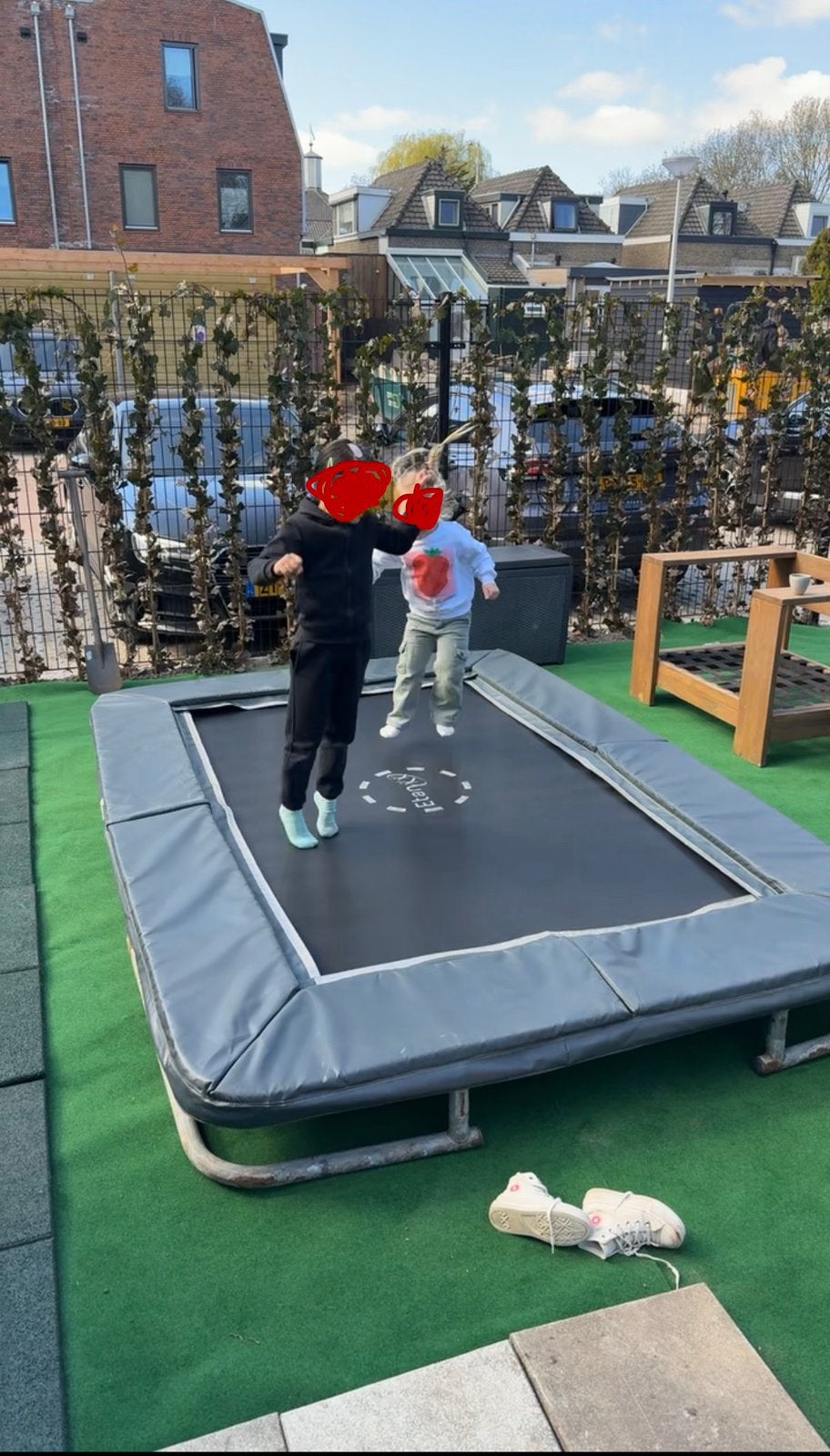 Etan inground trampoline 3x2 meter, Ophalen, Gebruikt
