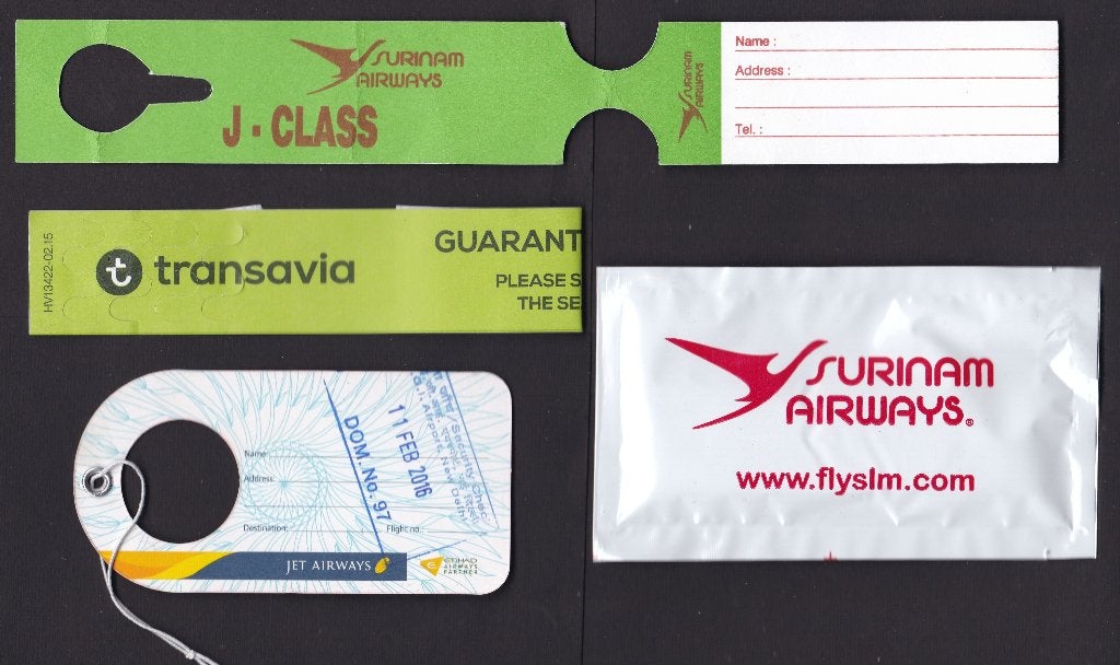 Luchtvaart items: bagage label etc., Verzamelen, Verzenden, Gebruikt, Overige typen