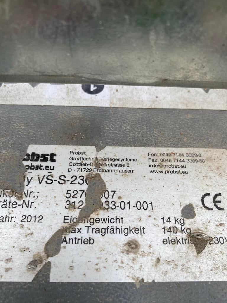 Probst VS-S-230 Vacuümzuiger - 140 kg capaciteit, Ophalen, Gebruikt