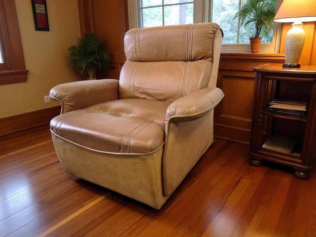 Vintage cognac leren fauteuil / éénzit / zetel, Ophalen