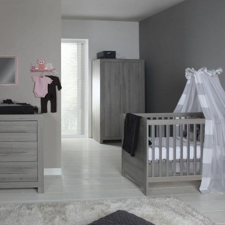 Babypark Commode en Ledikant Grijs (met matras), Ophalen, Zo goed als nieuw, Jongetje of Meisje