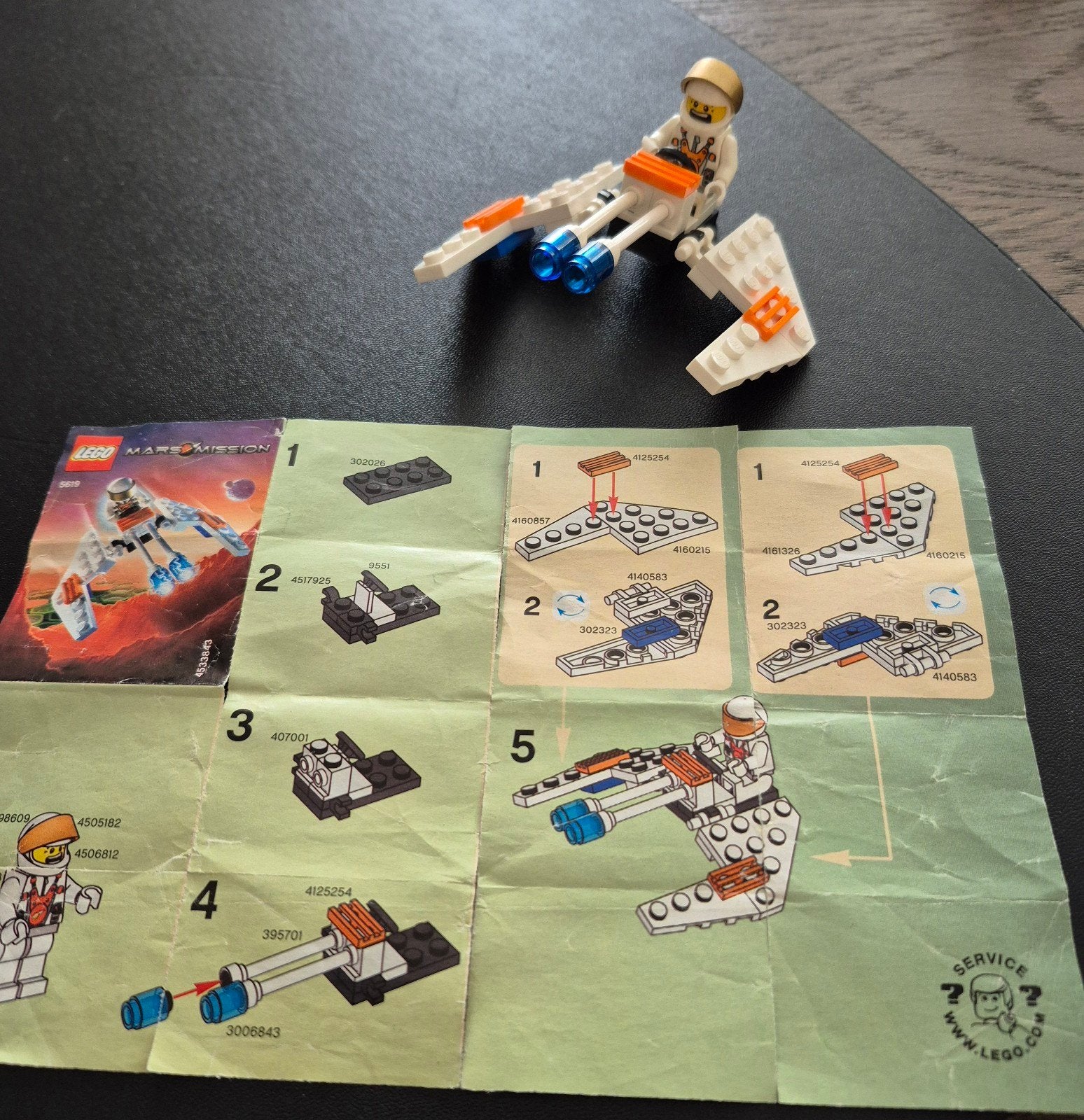Lego Mars Mission 5619 Alien Jet miniset uit 2008 COMPLEET, Gebruikt, Lego, Ophalen of Verzenden, Compleet