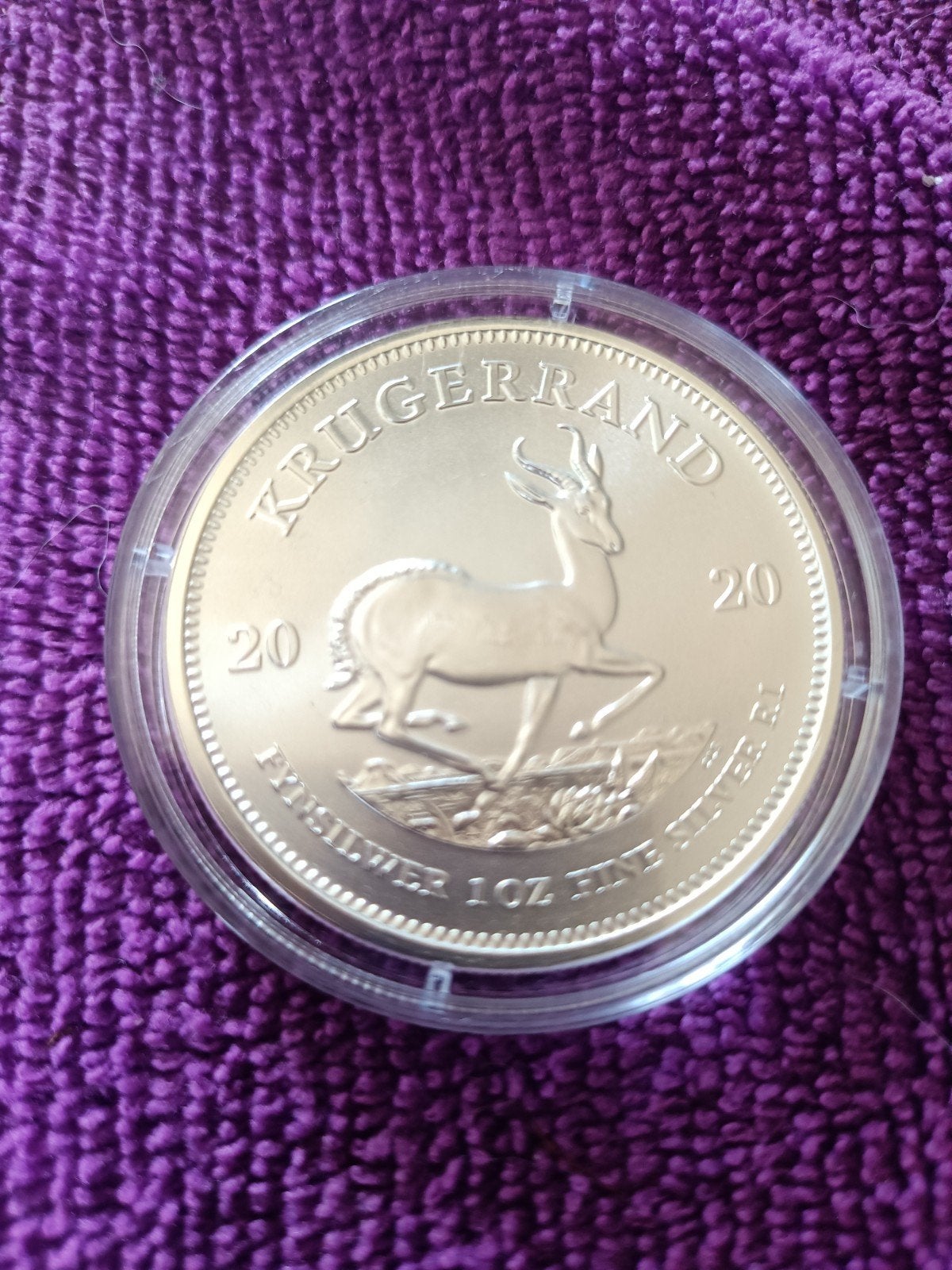 Zilveren Krugerrand 1 oz 2020, Ophalen of Verzenden, Losse munt, Zilver