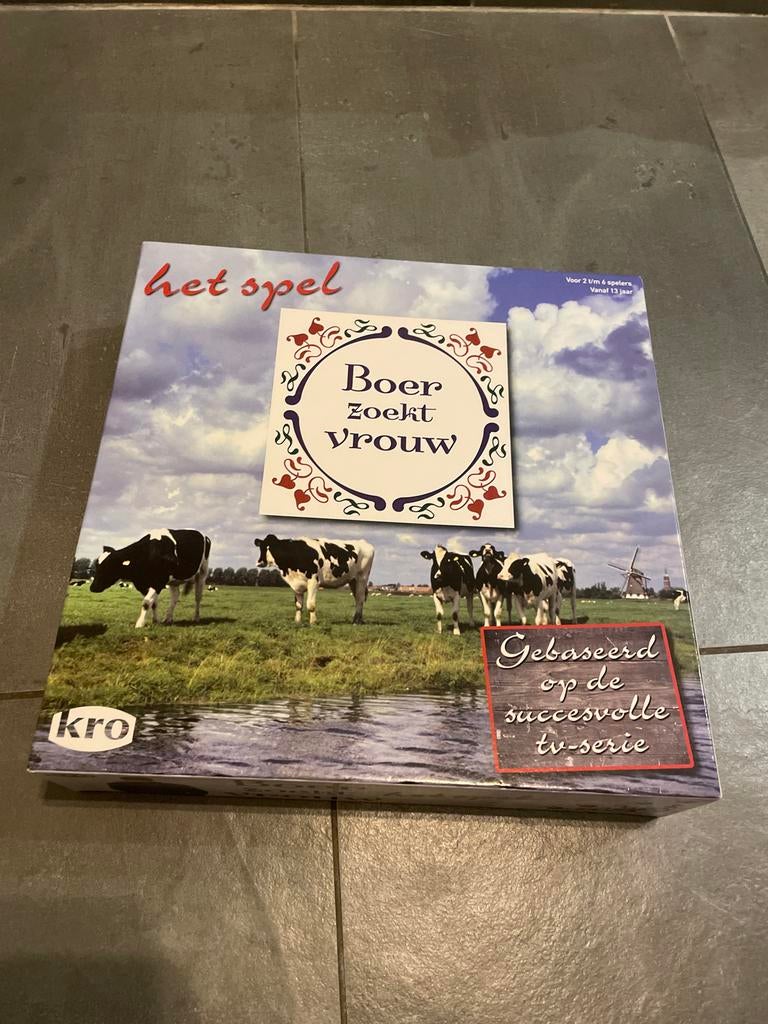 Boer zoekt Vrouw - Het Spel (bekend van tv-serie), Drie of vier spelers, Ophalen of Verzenden, Zo goed als nieuw