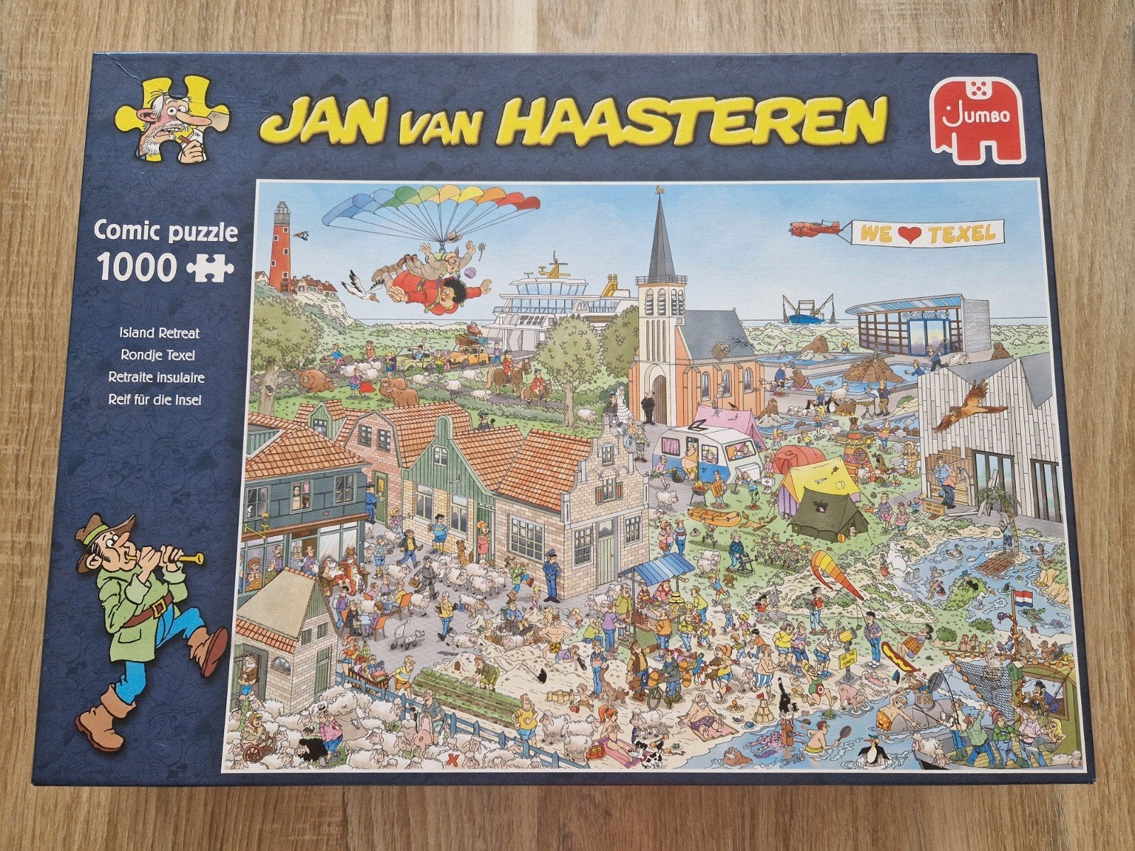 Jan van Haasteren Texel Puzzel - Island Retreat 1000, Ophalen of Verzenden, Meer dan 50 stukjes, Gebruikt, 6 jaar of ouder