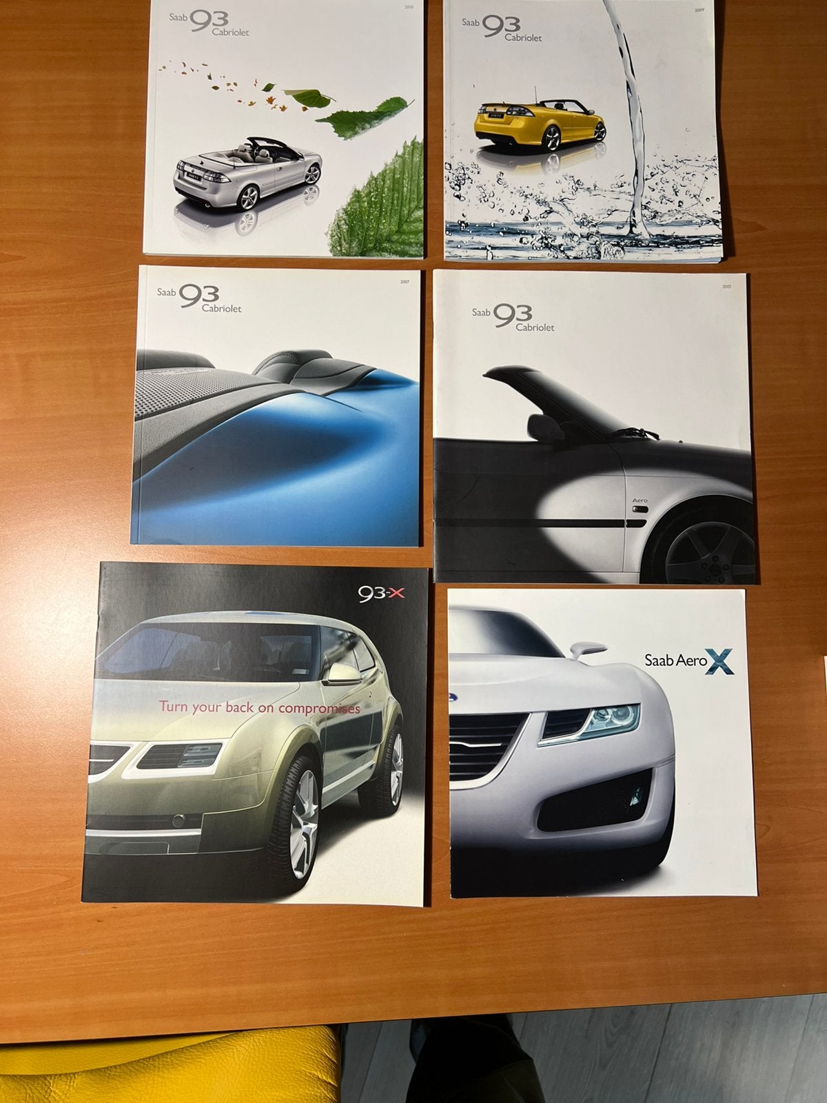 Folders 6 stuks Saab Cabriolets, Boeken, Ophalen of Verzenden, Overige merken