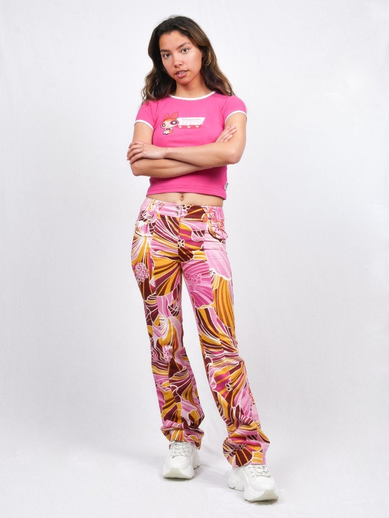 Colorful 2000s Vintage D&G Pants, Dolce & Gabbana, Zo goed als nieuw, Maat 34 (XS) of kleiner, Lang