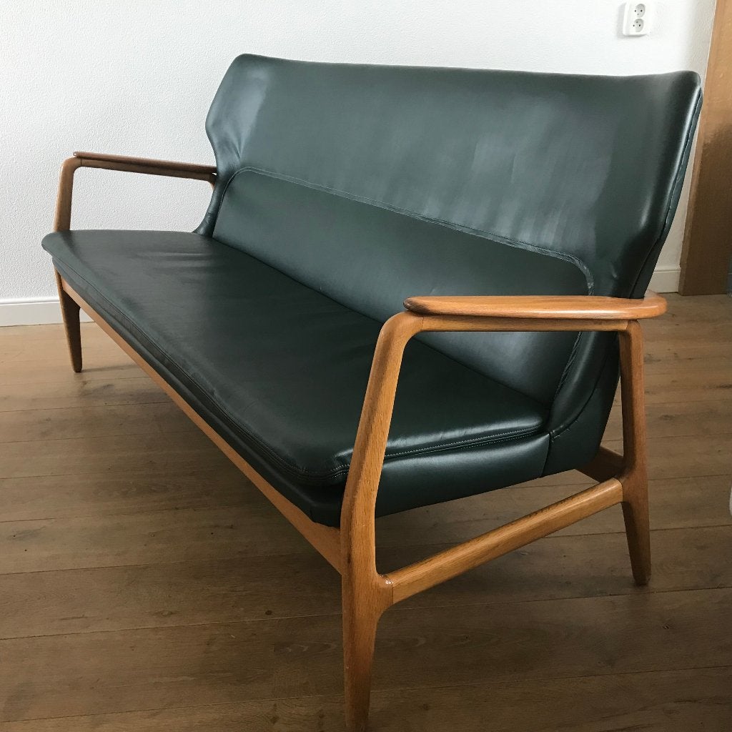 Bank Bovenkamp A. Bender Madsen vintage fauteuil, Ophalen, Gebruikt, Leer, Nvt