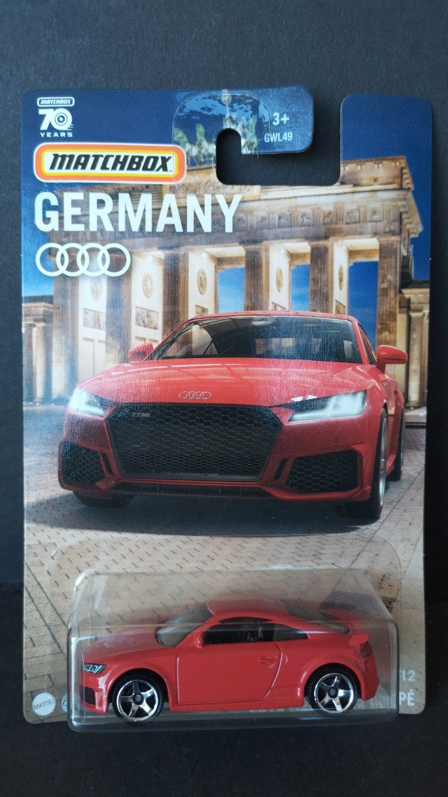 Audi TT RS 1:64 3inch Matchbox Germany Pol, Auto, Verzenden, ., Nieuw