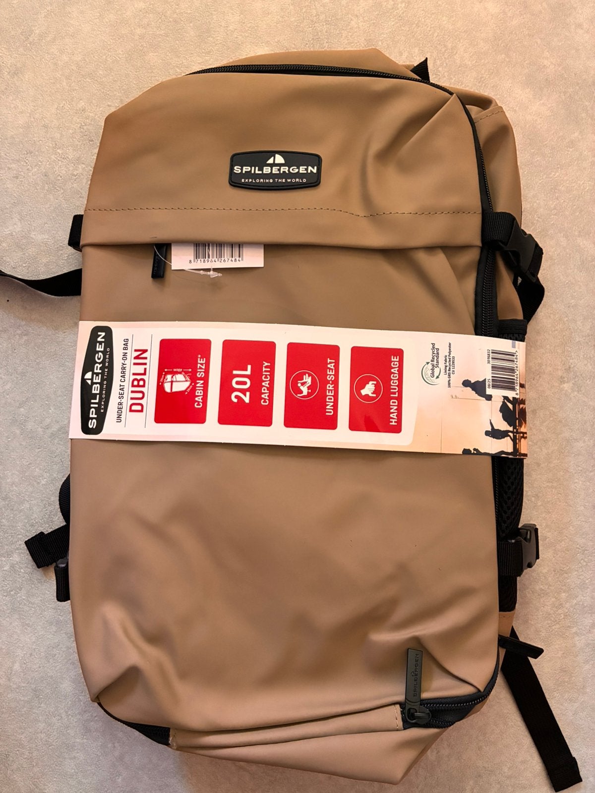 Spilbergen Dublin Under-Seat Carry-On Bag 20L, Ophalen of Verzenden, Nieuw, 25 tot 40 cm, Overige merken