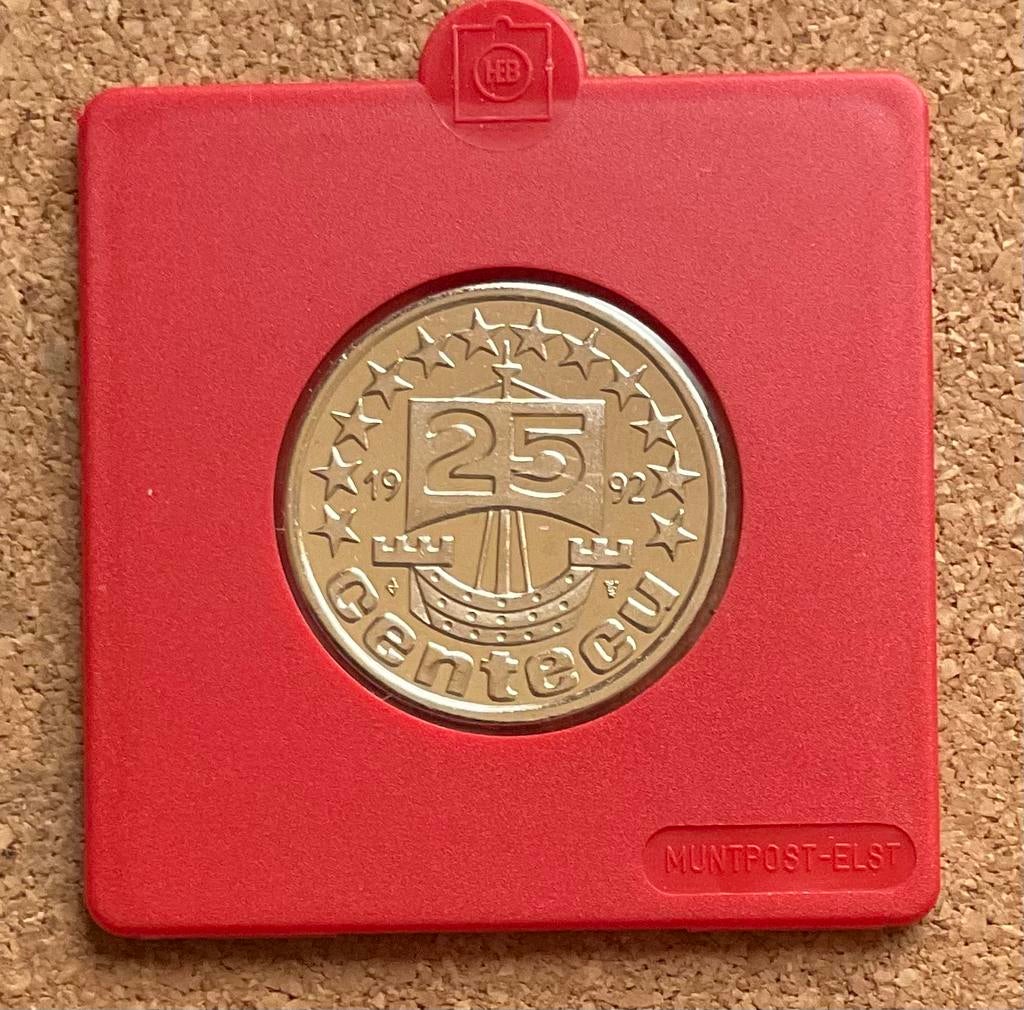 Penning - Nederland 25 Centecu 1992., Ophalen of Verzenden, Overige materialen, Nederland
